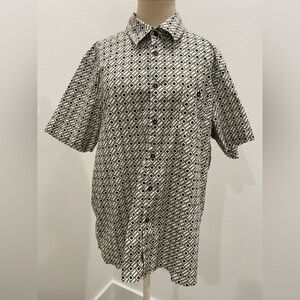 Ted Baker London Men's Geometric Short Sleeve Button Up Shirt Sz 6